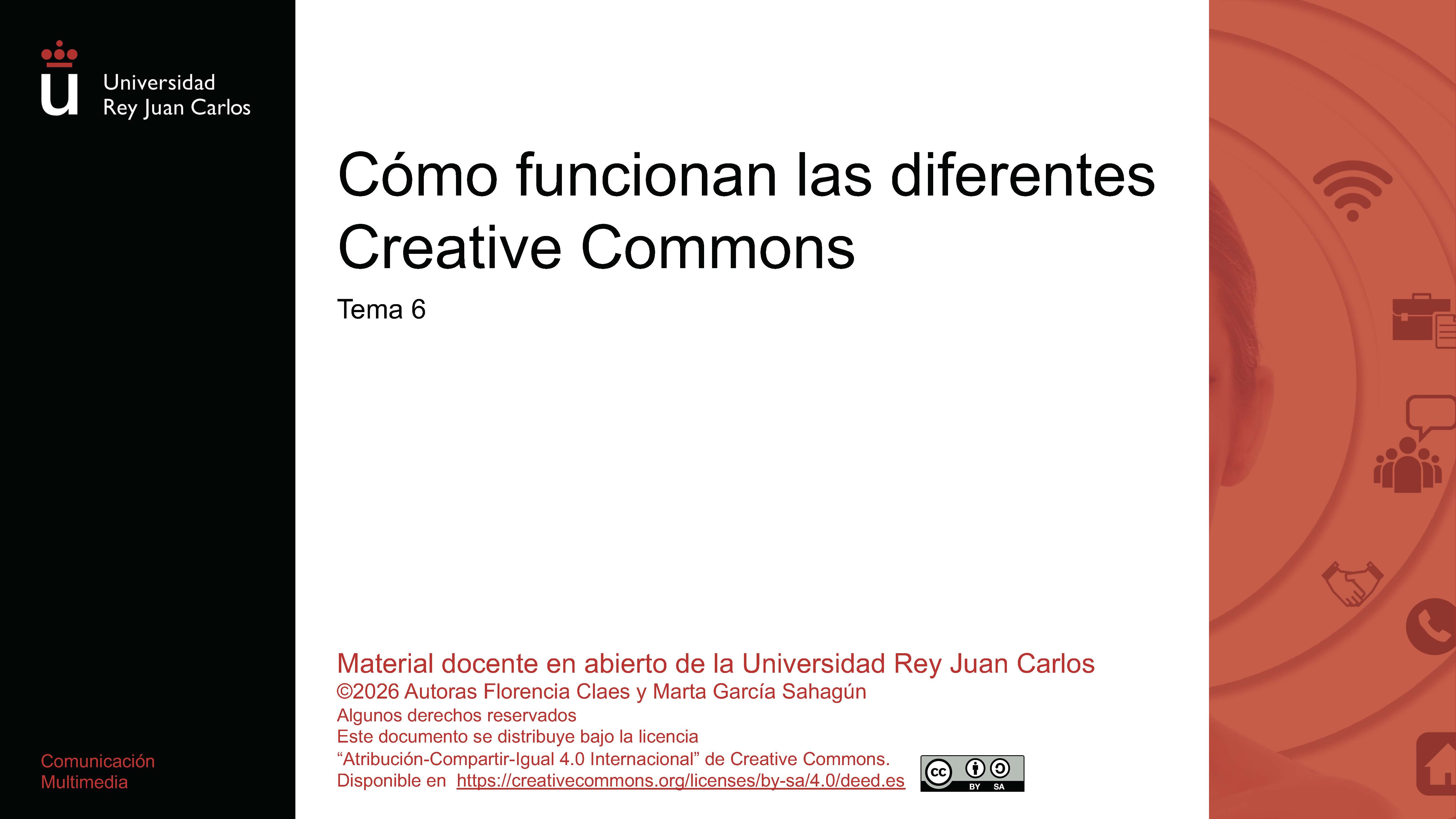 Cómo funcionan las diferntes Creative Commons